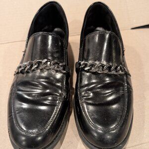 Remonte Arielle 03 ELLE Chain Penny Loafer - Black Leather - Women’s 8.5